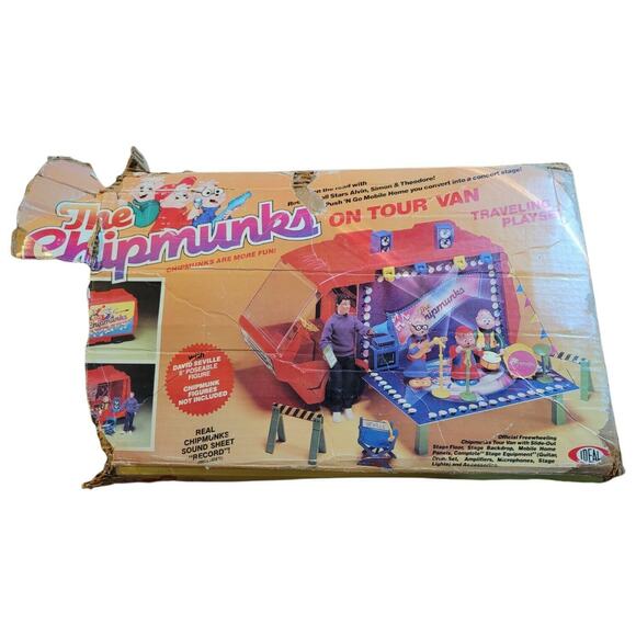 Vintage 1983 Ideal CBS Toys Alvin and the Chipmunks On Tour Van Playset - Picture 5 of 11